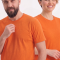 Oranges Kurzarm-T-Shirt aus 100 % Baumwoll-Jersey