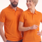 Oranges Polo-Arbeits-T-Shirt Kurzarm aus gekämmtem Lacoste-Stoff
