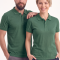 Jägergrünes Polo-Arbeits-T-Shirt Kurzarm aus gekämmtem Lacoste-Stoff