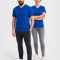 Saxon Blue 100% Cotton Jersey V-Neck Short Sleeve T-Shirt
