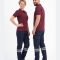 Lacivert 3 Cm Çift Sıra Reflektörlü 7/7 Gabardin Kumaş İş Pantolonu