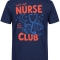 Night Shift Bedrucktes Kurzarm T-Shirt in Navyblau (100% Baumwoll-Jersey)