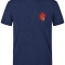 Anatomical Heart and Stethoscope Printed Short Sleeve Navy Blue T-Shirt (100% Cotton Jersey Fabric)