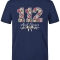 Schleifendetail 112 Paramedic Bedrucktes Kurzarm T-Shirt in Navyblau (100% Baumwoll-Jersey)