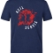 Paramedic-Stil Notaufnahme Bedrucktes Kurzarm T-Shirt in Navyblau (100% Baumwoll-Jersey)