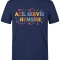 Notaufnahme-Krankenschwester Bedrucktes Kurzarm T-Shirt in Navyblau (100% Baumwoll-Jersey)