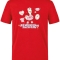 Nurse Life Bedrucktes Kurzarm T-Shirt in Rot (100% Baumwoll-Jersey)