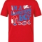 Laboratory Boy Bedrucktes Kurzarm T-Shirt in Rot (100% Baumwoll-Jersey)