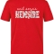 Florale Notaufnahme-Krankenschwester Bedrucktes Kurzarm T-Shirt in Rot (100% Baumwoll-Jersey)