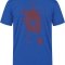 Anatomical Heart Printed Short Sleeve Saxon Blue T-Shirt (100% Cotton Jersey Fabric)