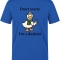 Футболка с коротким рукавом саксового синего цвета с принтом Ducktor (100% хлопковая трикотажная ткань)