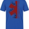 Vintage Notaufnahme Bedrucktes Kurzarm T-Shirt in Saxe-Blau (100% Baumwoll-Jersey)