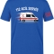112 Notaufnahme Bedrucktes Kurzarm T-Shirt in Saxe-Blau (100% Baumwoll-Jersey)