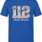 Blumenmuster 112 Notaufnahme Bedrucktes Kurzarm T-Shirt in Saxe-Blau (100% Baumwoll-Jersey)