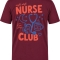 Night Shift Bedrucktes Kurzarm T-Shirt in Bordeaux (100% Baumwoll-Jersey)