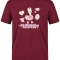 Nurse Life Bedrucktes Kurzarm T-Shirt in Bordeaux (100% Baumwoll-Jersey)