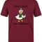 Футболка с коротким рукавом бордового цвета с принтом Ducktor (100% хлопковая трикотажная ткань)