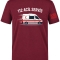 112 Notaufnahme Bedrucktes Kurzarm T-Shirt in Bordeaux (100% Baumwoll-Jersey)