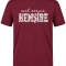 Florale Notaufnahme-Krankenschwester Bedrucktes Kurzarm T-Shirt in Bordeaux (100% Baumwoll-Jersey)
