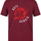 Paramedic-Stil Notaufnahme Bedrucktes Kurzarm T-Shirt in Bordeaux (100% Baumwoll-Jersey)