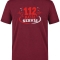112 Notaufnahme-Helden Bedrucktes Kurzarm T-Shirt in Bordeaux (100% Baumwoll-Jersey)