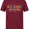 Notaufnahme-Krankenschwester Bedrucktes Kurzarm T-Shirt in Bordeaux (100% Baumwoll-Jersey)