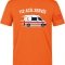 112 Notaufnahme Bedrucktes Kurzarm T-Shirt in Orange (100% Baumwoll-Jersey)
