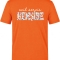 Florale Notaufnahme-Krankenschwester Bedrucktes Kurzarm T-Shirt in Orange (100% Baumwoll-Jersey)