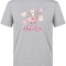 Nurse Life Bedrucktes Kurzarm T-Shirt in Grau meliert (100% Baumwoll-Jersey)