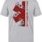 Vintage Notaufnahme Bedrucktes Kurzarm T-Shirt in Grau meliert (100% Baumwoll-Jersey)