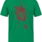 Anatomical Heart Printed Short Sleeve Brazil Green T-Shirt (100% Cotton Jersey Fabric)
