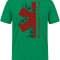 Vintage Notaufnahme Bedrucktes Kurzarm T-Shirt in Brasilgrün (100% Baumwoll-Jersey)