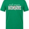 Florale Notaufnahme-Krankenschwester Bedrucktes Kurzarm T-Shirt in Brasilgrün (100% Baumwoll-Jersey)